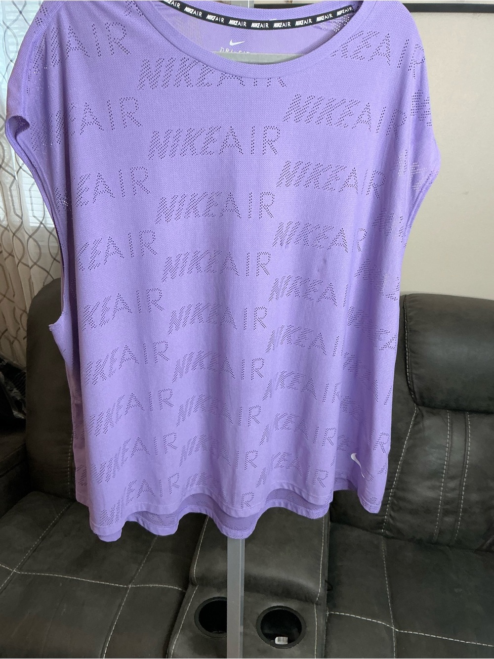 Nike Lavender Muscle Tee — Purple Nike Air Print